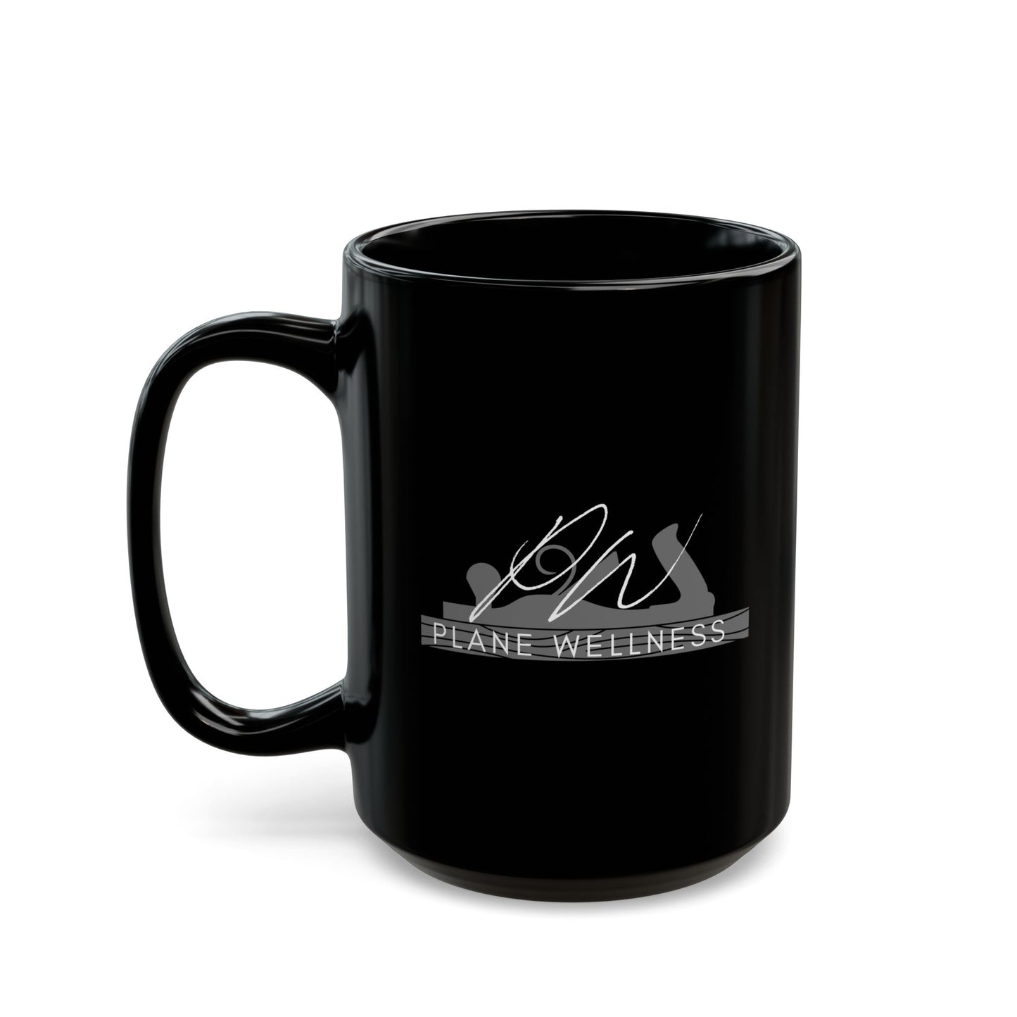 Plane Wellness Black Mug (11oz, 15oz)