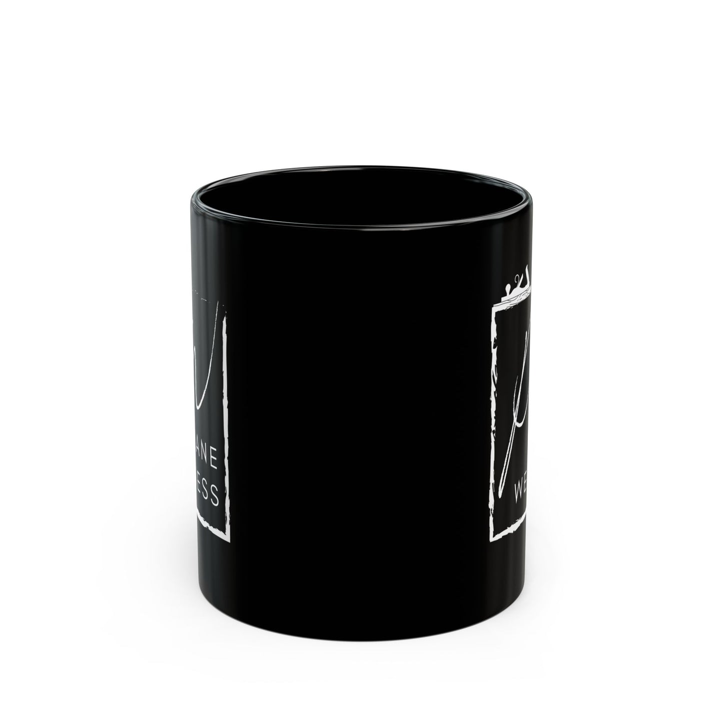Plane Wellness Square Logo Black Mug (11oz, 15oz)