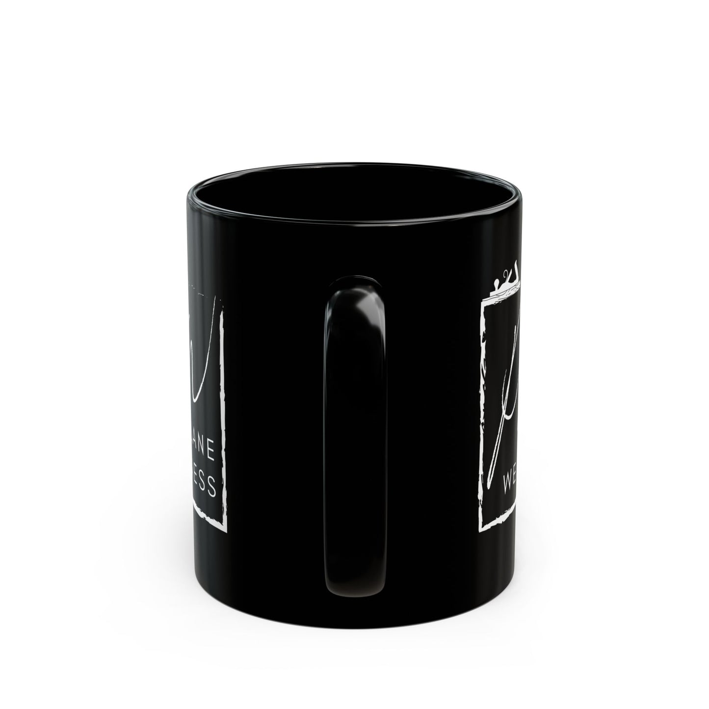 Plane Wellness Square Logo Black Mug (11oz, 15oz)