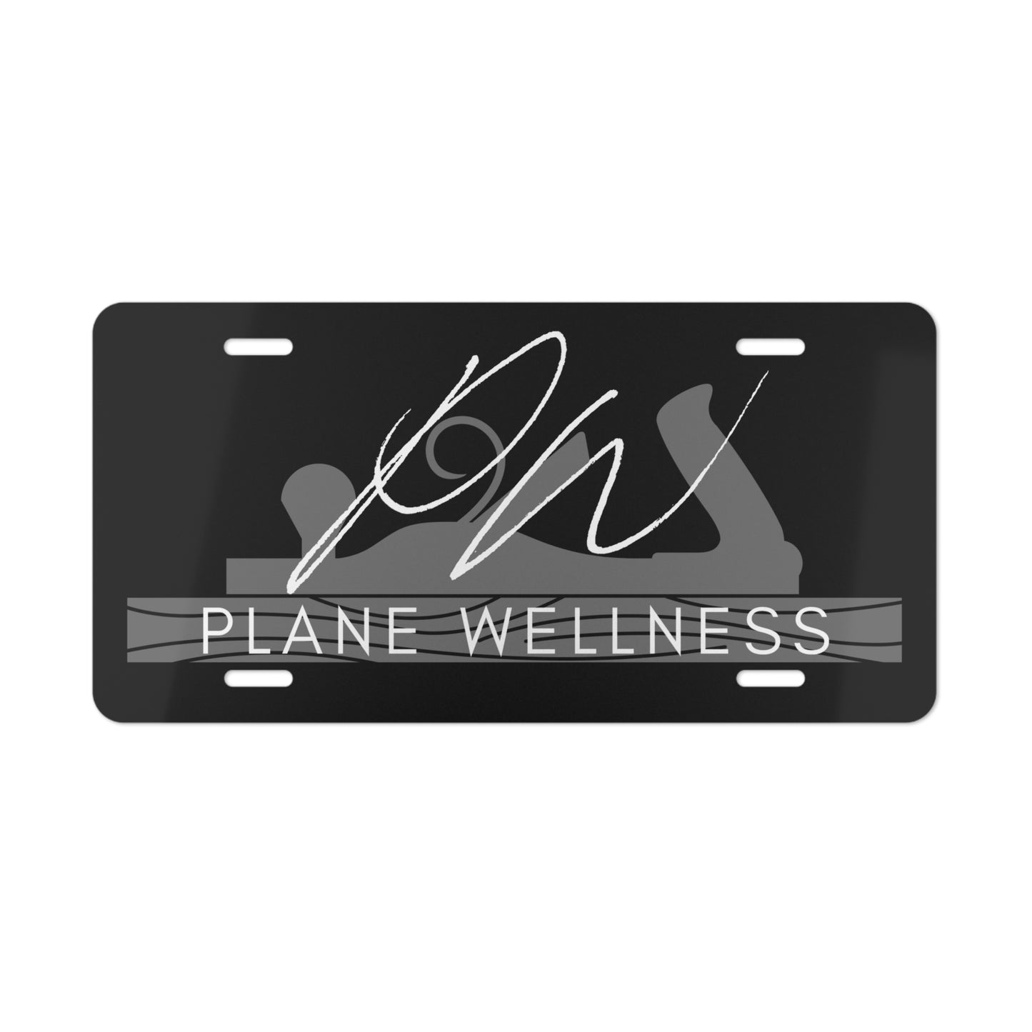 Plane Wellness Car Vanity Plate