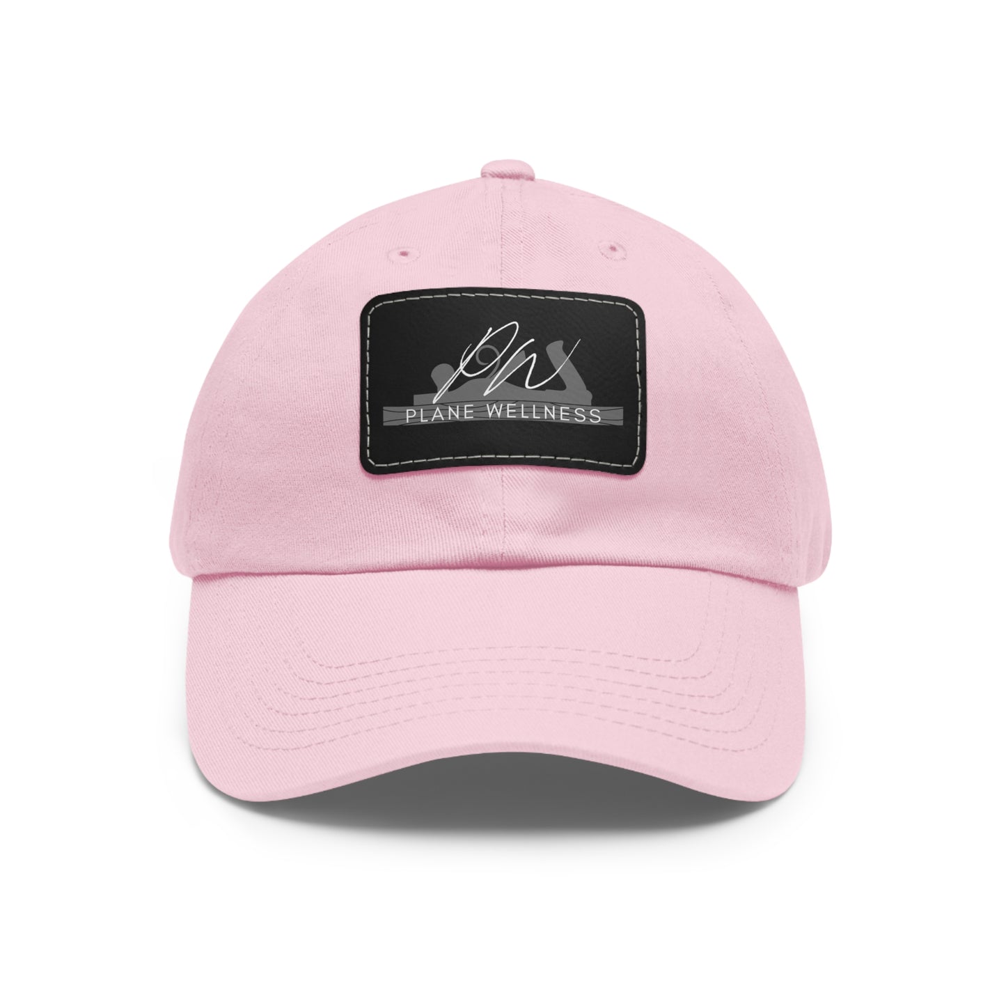 Plane Wellness Hat with Leather Patch Logo (Rectangle)