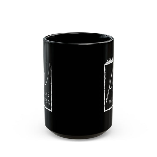 Plane Wellness Square Logo Black Mug (11oz, 15oz)