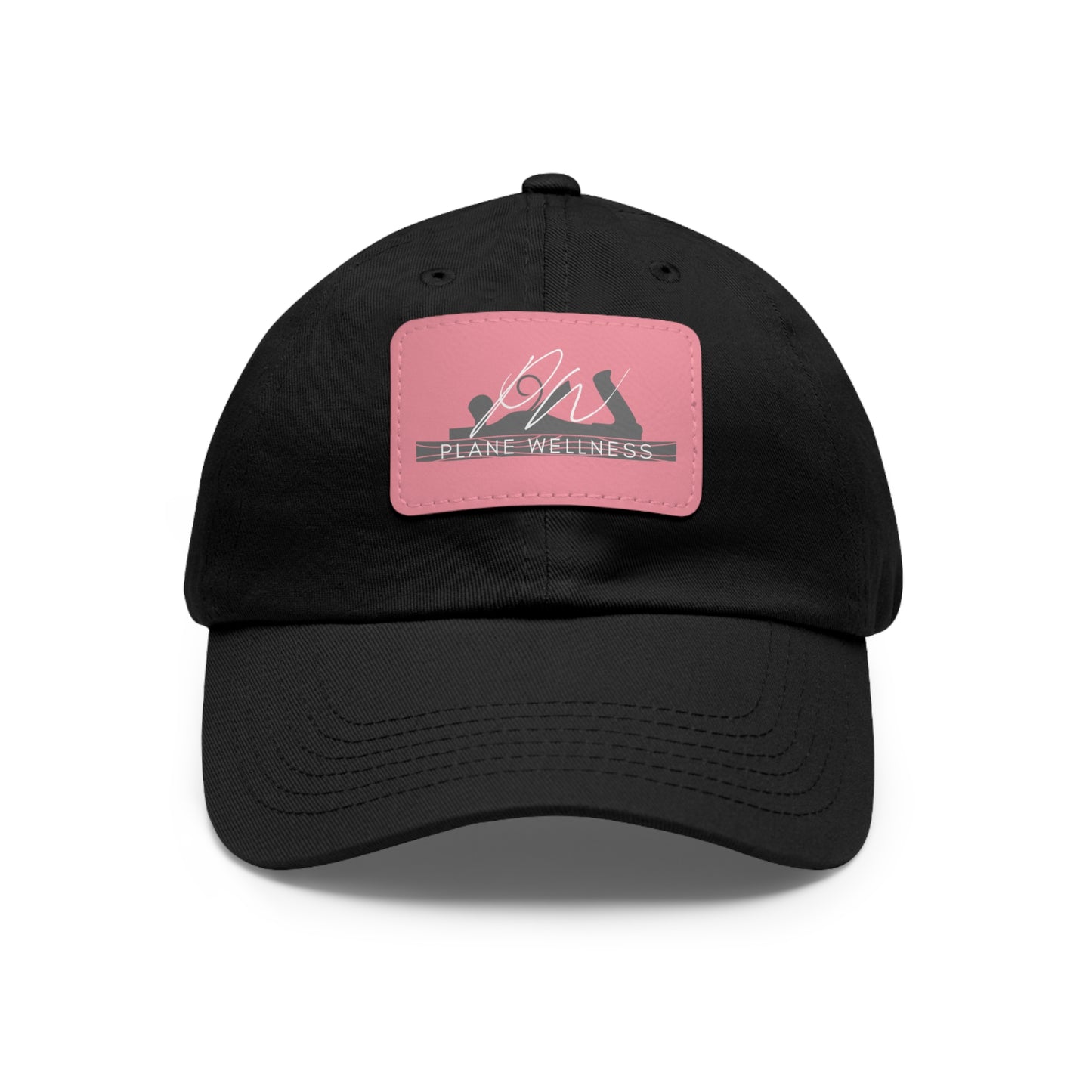 Plane Wellness Hat with Leather Patch Logo (Rectangle)