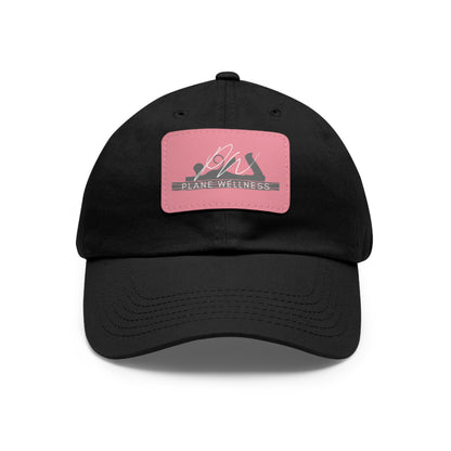 Plane Wellness Hat with Leather Patch Logo (Rectangle)