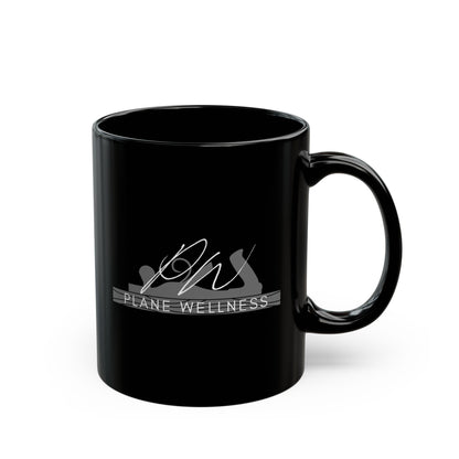 Plane Wellness Black Mug (11oz, 15oz)