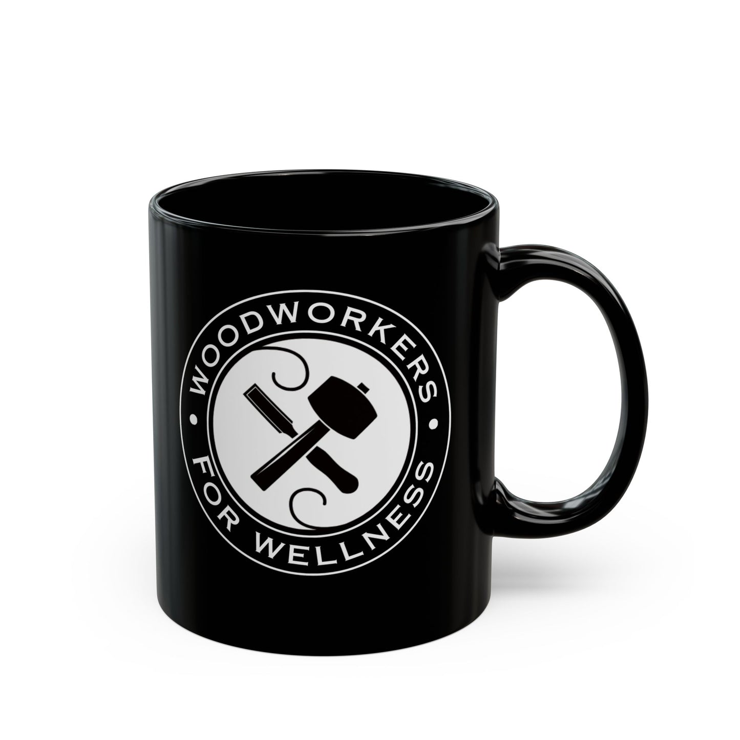 Woodworkers for Wellness Black Mug (11oz, 15oz)